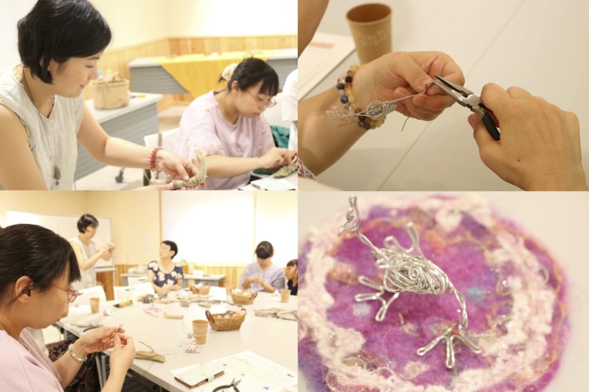 さくラボ開催レポート【ワイヤークラフト体験~カエルの置物とカード立て作り~】